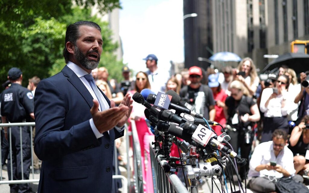 After making a ‘disgraceful’ joke about Joe Biden’s sickness, Donald Trump Jr. reacted angrily